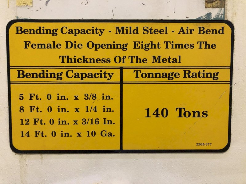140 TON X 12' WYSONG MODEL #THS140-144 HYDRAULIC PRESS BRAKE: STOCK #18665