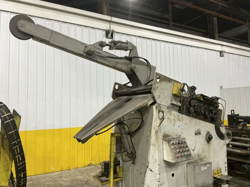 30,000 LBS X 36" PERFECTO COIL FEED LINE, COIL REEL UNCOILER &amp; STRAIGHTENER: YOBRO #24871