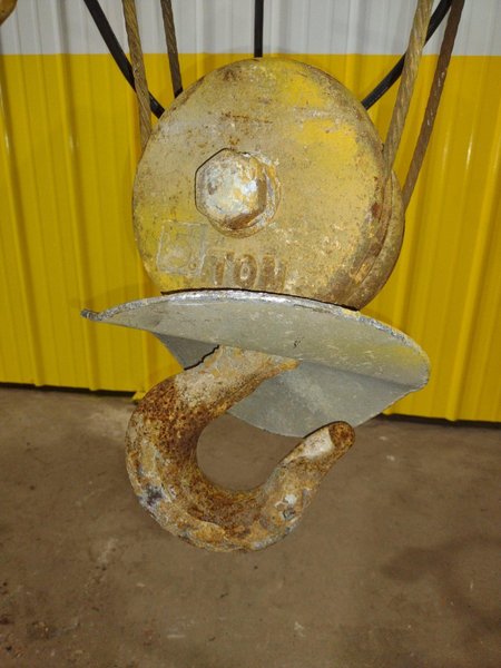 5 TON YALE MODEL #BE050X026L15S CABLE HOIST WITH POWER TROLLEY: STOCK #25557