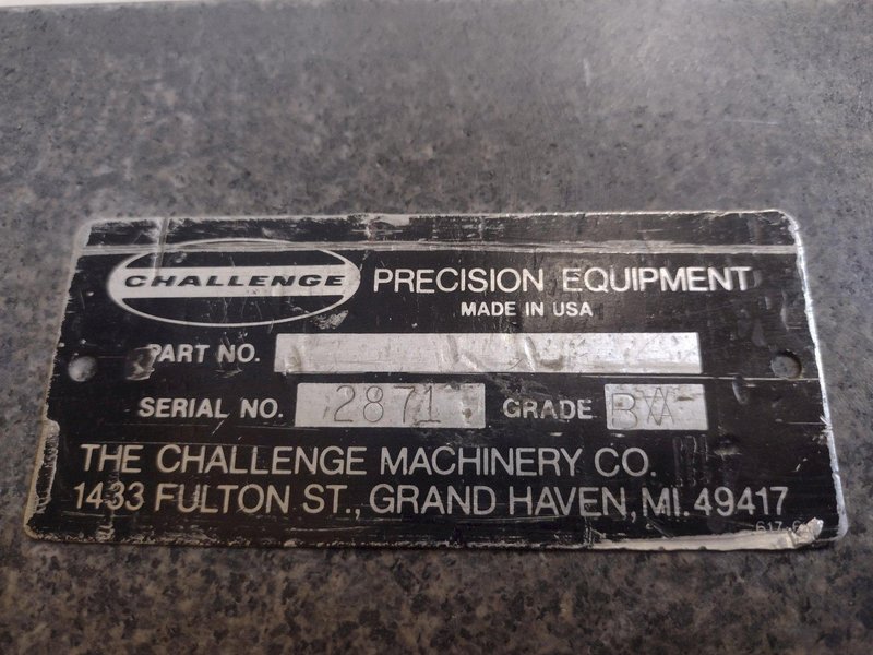 8&#039; X 4&#039; X 10&quot; CHALLENGE PRECISION LAYOUT INSPECTION GRANITE TABLE: STOCK #23800