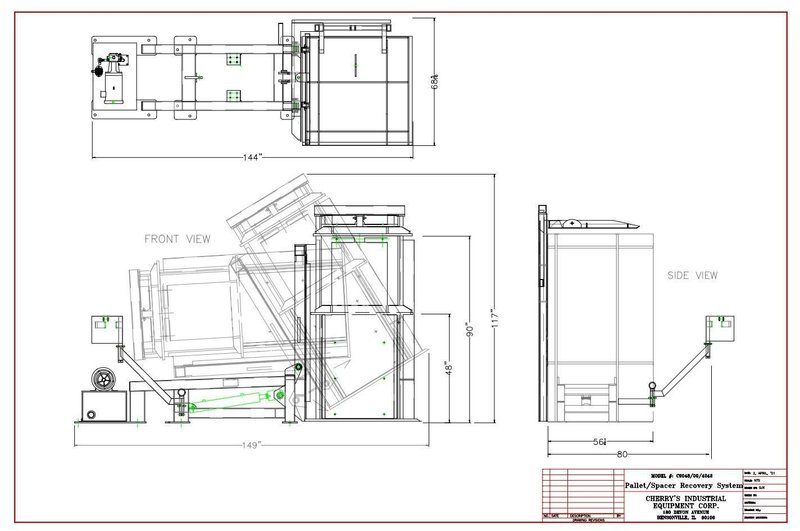CHERRYS MODEL #C9048/00/4242 PALLET INVERTER / ROTATE / FLIPPER : STOCK #23224