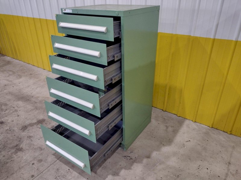6 DRAWER VIDMAR INDUSTRIAL STORAGE CABINET 30" X 27.5" X 59": STOCK #21443 (55 AVAILABLE)