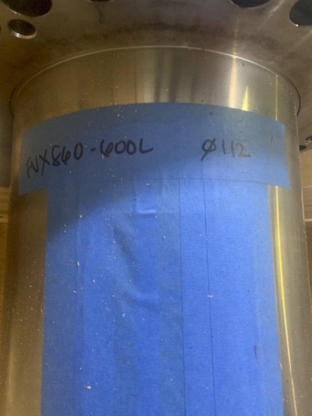 New Nissei OEM Screw and Barrel Set from FVX860III-600L or FVX1100III-600, 112mm, General Purpose Design; Screw, Barrel, Valve, and End Cap