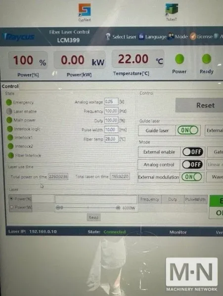 2022 SENFENG SF3015HM 6000 WATT LASER W/TUBE ATT.