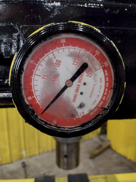 150 TON DAKE MODEL #5-150 H-FRAME HYDRAULIC PRESS: YOBRO #24689