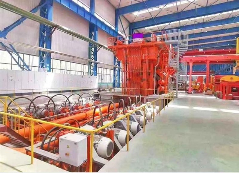 16,000 ton SMS Horizontal Direct Single Action Ext Press, Ind Billet Furnace, Stretcher, Saw, Billet Peeler (14552)