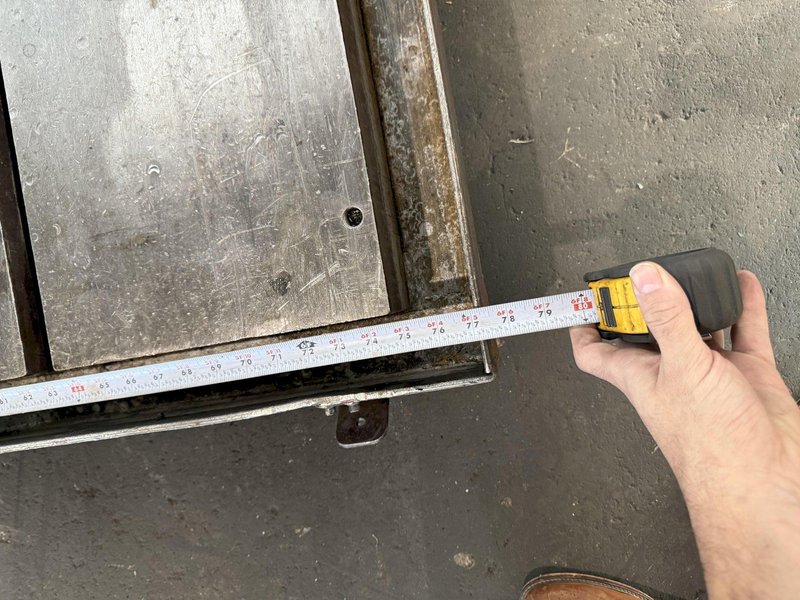 42&quot; WIDE X 72&quot; LONG X 6&quot; THICK T-SLOTTED BOLSTER PLATE. STOCK # 1006324