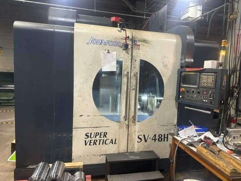 JOHNFORD SV48H VMC, 2012 – 50 taper, new spindle, CTS, 4th Axis