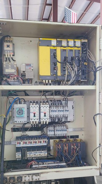 FUJI TNW-35TR 6-AXIS TWIN SPINDLE LIVE TOOL LATHE W/ GANTRY LOADER, 2007- Twin Turrets, 8″ Chucks x2
