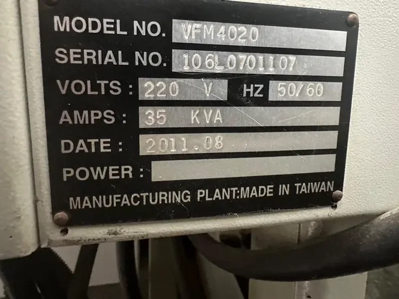 2011 GANESH VFM 4020 | Machining Centers, Vertical