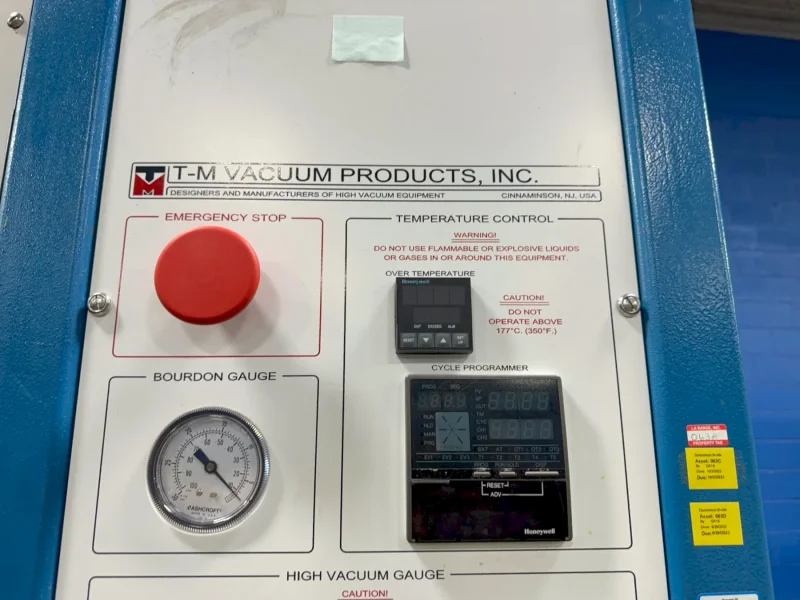 T-M VACUUM PRODUCTS 48” X 48” X 48” CHAMBER VACUUM OVEN   -  PC48-1C