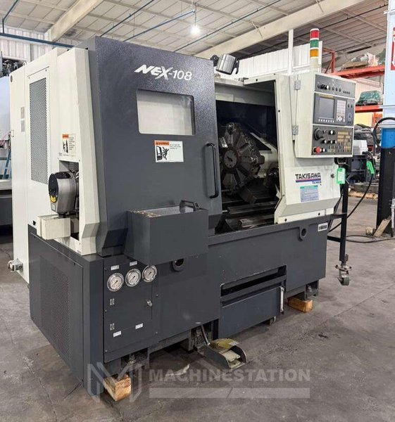 Takisawa NEX-108 CNC Turning Center – 8″ Chuck, Tool Presetter, Tailstock Lathe