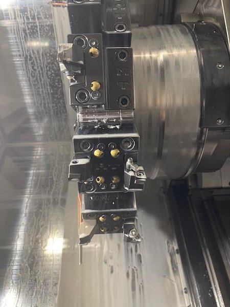 Eurotech TA-20-YS-640 Multi Axis CNC Lathe, 2021 – LNS Bar Feeder, Live Tooling, Fanuc Control