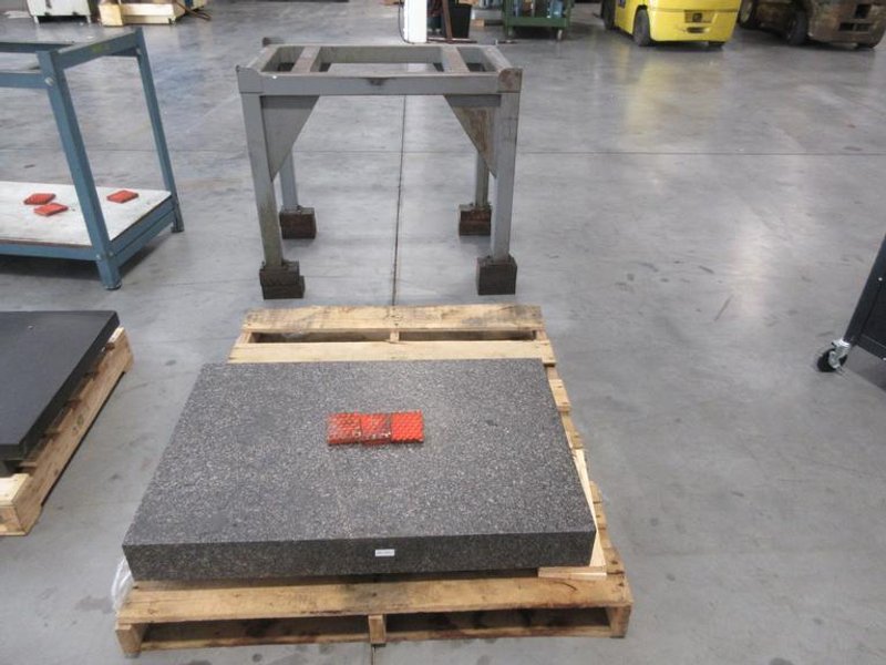 Tru-Stone Corp. Gray Granite Surface Plate Grade B with Steel Stand- Auction Item