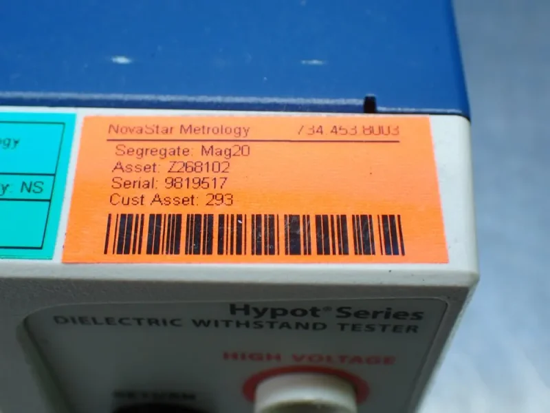 ASSOCIATED RESEARCH HYPOT SERIES DIELECTRIC WITHSTAND TESTER.   -  3865