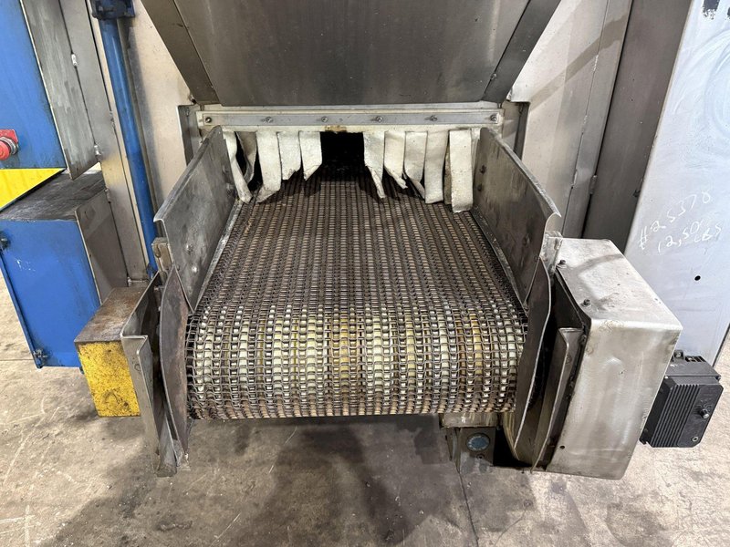 24" WIDE x 8" HIGH CAE RANSOHOFF 4-STAGE STAINLESS STEEL BELT CONVEYOR PARTS WASHER, WITH RUST INHIBITOR APPLICATION: YOBRO #25378