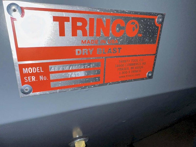 TRINCO 48&quot; X 36&quot; DRY BLAST CABINET: STOCK #78144