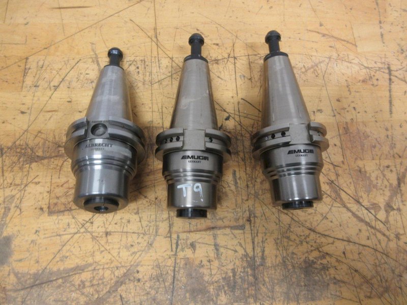 Albrecht (1) and Emuge (2) CAT40 Hydraulic Tool Holders- Auction Item