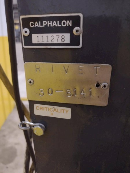 ELECTRO-PNEUMATIC C-FRAME RIVET PRESS / RIVETING MACHINE: STOCK #20321