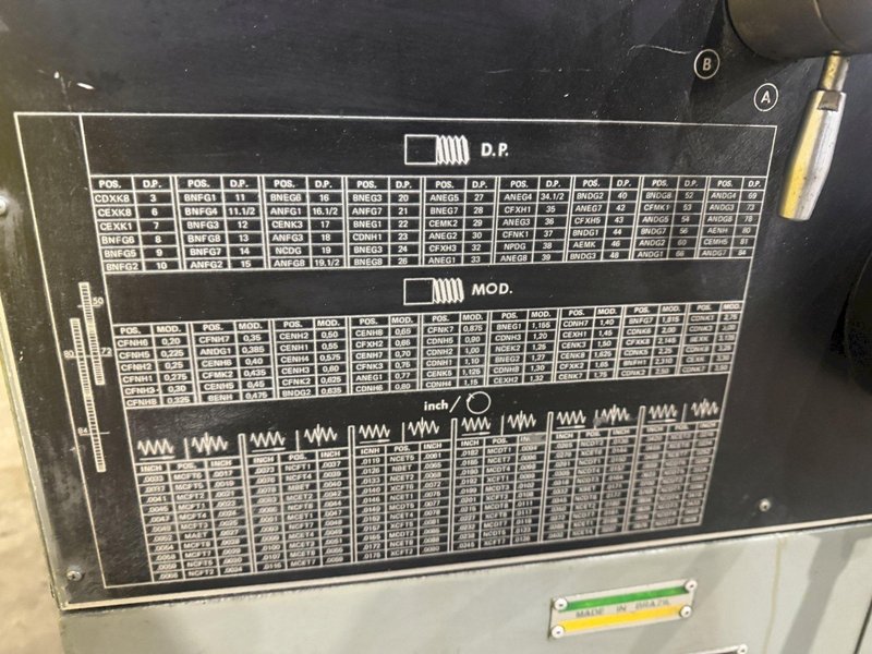 20" X 40" NARDINI MODEL #SZ2040T ENGINE LATHE 3-1/8" HOLE: YOBRO #24608