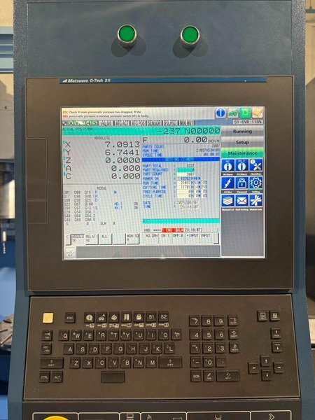 Matsuura MX-330 5-Axis CNC Vertical Machining Center – 15,000 RPM Mill