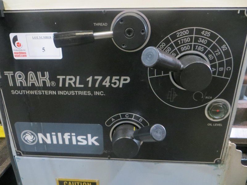 Southwest Industries Trak TRL 1745P CNC Engine Lathe- Auction Item