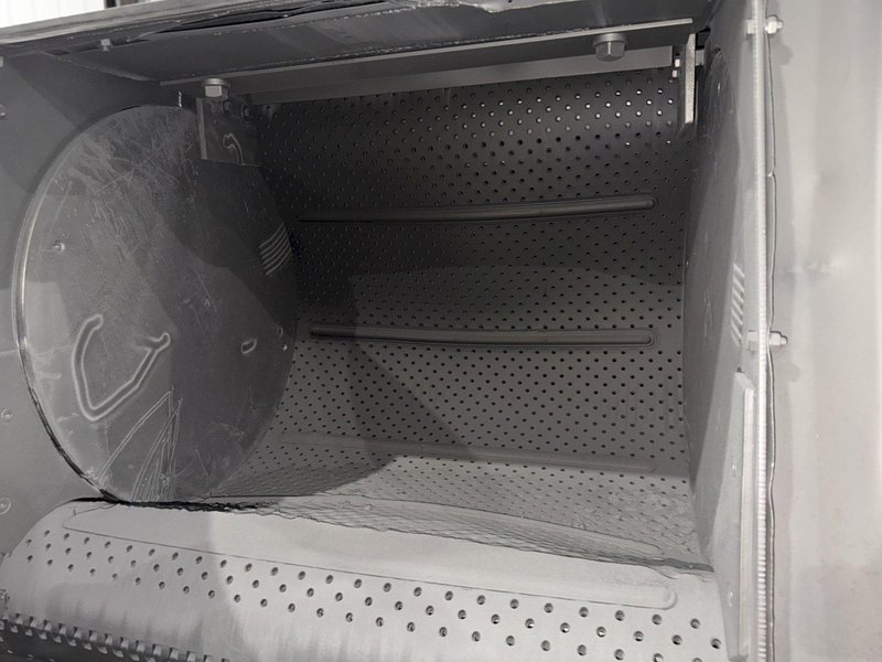 6 CU FT WHEELABRATOR MODEL WTB-6 TUMBLAST BELT TYPE BLAST CLEANING MACHINE: YOBRO #25940