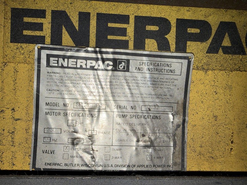 1.25" PARKER SUPER-KRIMP HYDRAULIC HOSE CRIMPER &amp; CRIMP DIES, WITH ENERPAC HYDRAULIC UNIT: YOBRO #25556