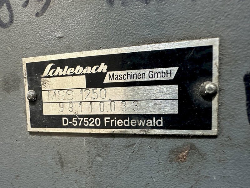 48&quot; X 18 GAUGE SCHLEBACH MODEL #MSS-1250 SLASHER (SLITTING &amp; CROSS CUTTING) SLEAR MACHINE: STOCK #19238