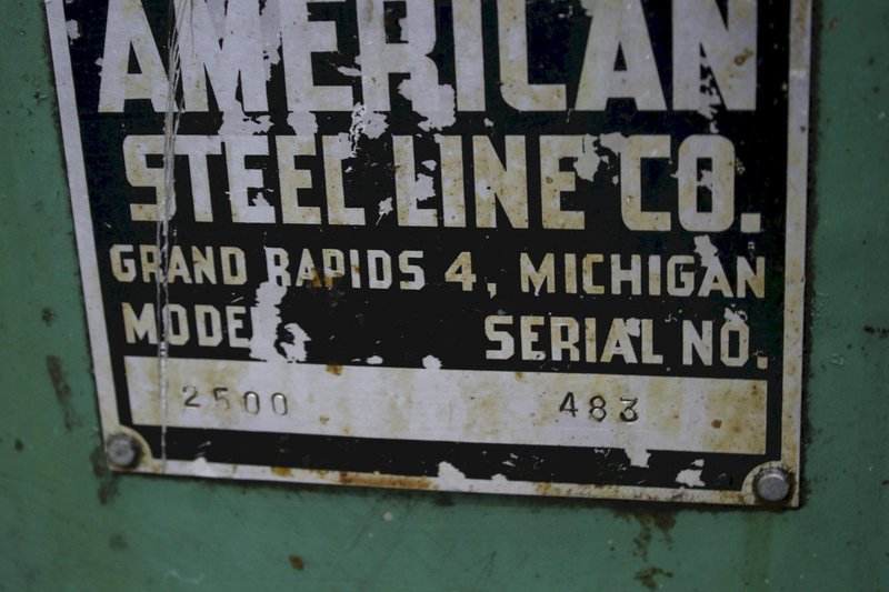 2500 LBS X 20&quot; AMERICAN STEEL LINE MOTORIZED COIL REEL: STOCK #73440