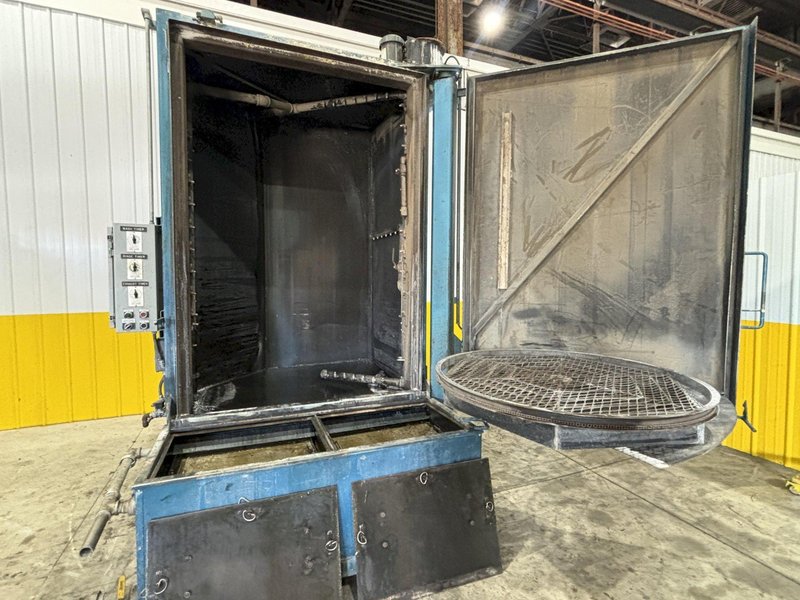 48&quot; TABLE X 72&quot; HIGH PMW MODEL #812-72 ROTARY TABLE PARTS WASHER, ELECTRIC HEAT: STOCK #21884