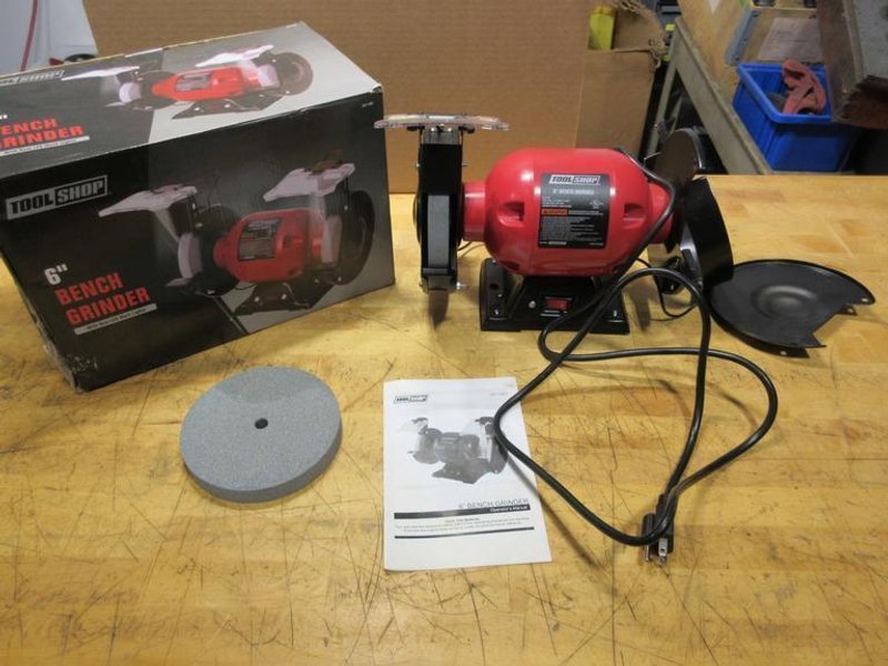 Tool Shop 2.1-Amp Corded 6&quot; Bench Grinder- Auction Item