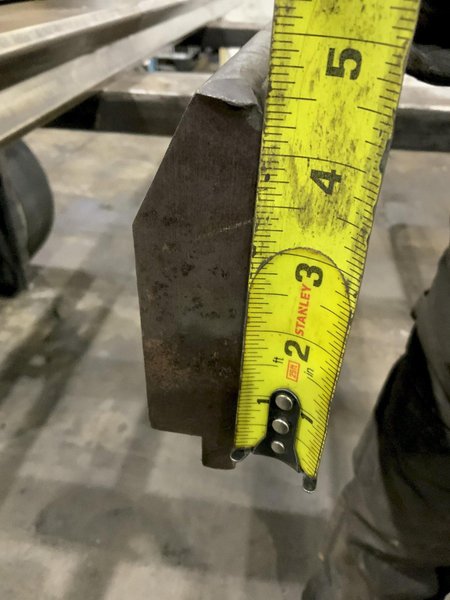 96" X 2" 90 DEGREE MALE PRESS BRAKE DIE: STOCK # 73077