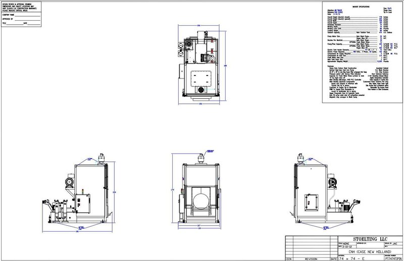 74" X 74" STOELTING MODEL #CSW8121 ROLL-IN TURNTABLE TYPE PARTS WASHER: YOBRO #25172