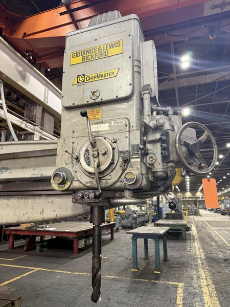 8&#039; ARM x 19&quot; GIDDINGS &amp; LEWIS MODEL #956-CHIPMASTER RADIAL ARM DRILL: STOCK #23553
