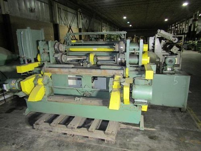 50&quot; ROWE MDL VFT-4-50 SEVEN ROLL FLATTENER W/ INLINE EDGE TRIMMER &amp; SCRAP CHOPPER
