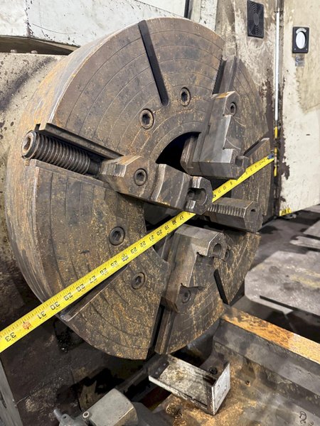 35" x 120" WILLIS MODEL #PK35 HOLLOW SPINDLE ENGINE LATHE 10" HOLE: YOBRO #24547