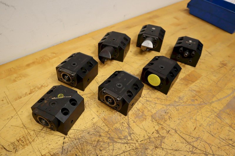 Kennametal KM-LOC Mori 35mm x 76mm Bolt On Tool Block, (7 Holders) Uses KM40 Quick Change Tool Heads- Auction Item