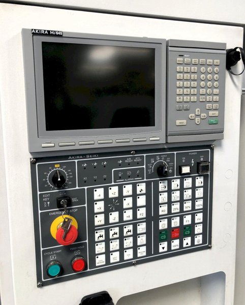 Akira Seiki SV1050 CNC 5-Axis Super Vertical Machining Center 2019 Chip Conveyor, With Detron GFA210 5-Axis Tilting Rotary Table