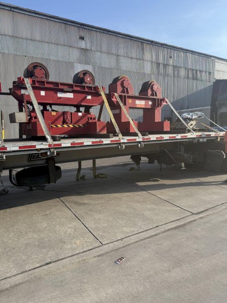 300 TON X 120" DIAMETER WELDWIRE MODEL #CAS-150 TRACK MOUNTED POWERED TANK TURNING ROLLS, 1 DRIVE &amp; 3 IDLERS: YOBRO #25736