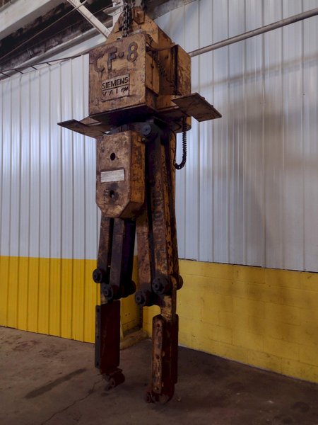 80,000 LB 40 TON SIEMENS MODEL #CF-8 POWERED ADJUSTABLE COIL GRAB LIFTER: STOCK #15087