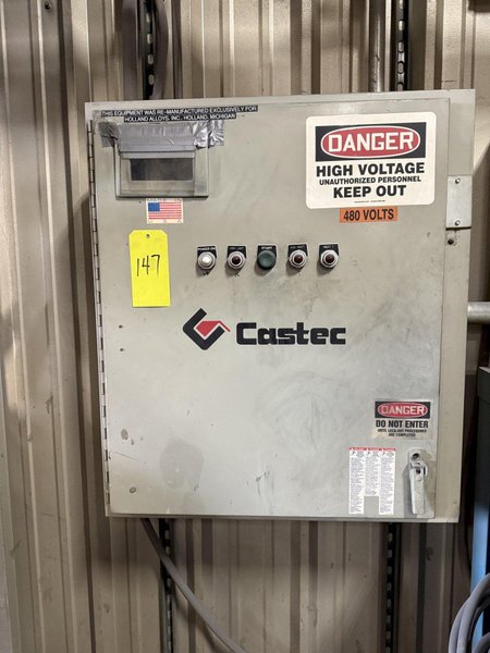 2013 Castec model 300-60-480v 300# per minute electric sand heater s/n 0-2-051R with controls