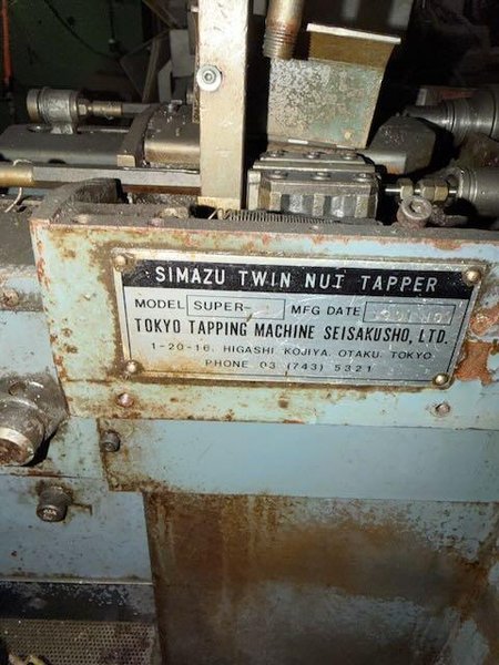 Shimazu Model Super 2 Twin Spindle Nut Tapper