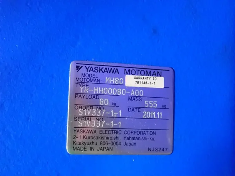 Yaskawa Motoman Robot - Mh80