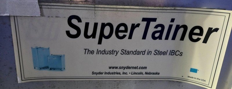 SNYDER INDUSTRIES SUPERTAINER 350 GALLON IBC TANK USED