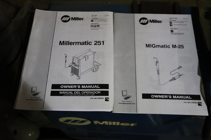 Miller Millermatic 251 Mig Welder with Built in Wire Feed, Miller Torch and Cart- Auction Item