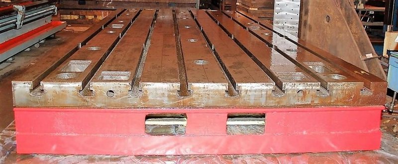 T-Slotted Floor Plate 78 x 169.5&quot; Cast Iron
