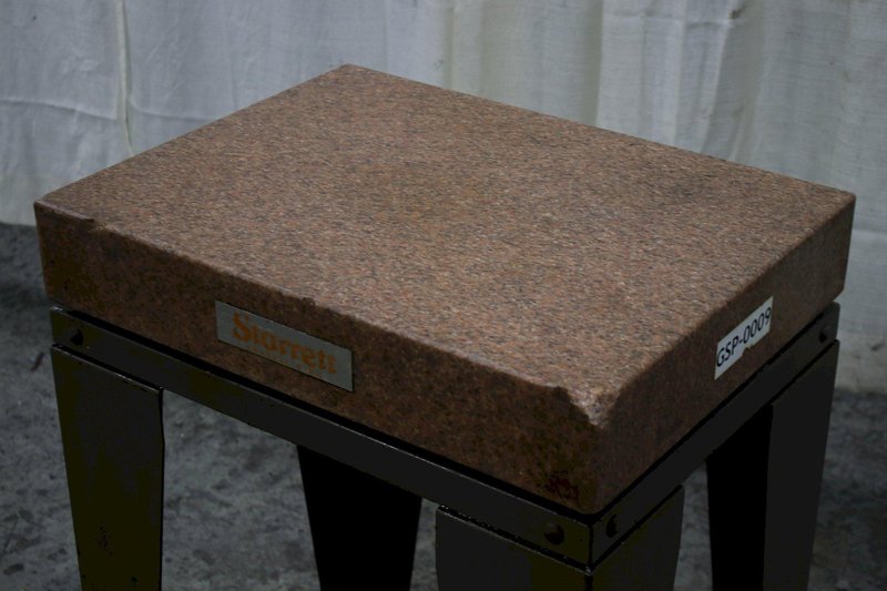 18&quot; X 24&quot; STARRETT PINK GRANITE PLATE ON STAND: STOCK #74829