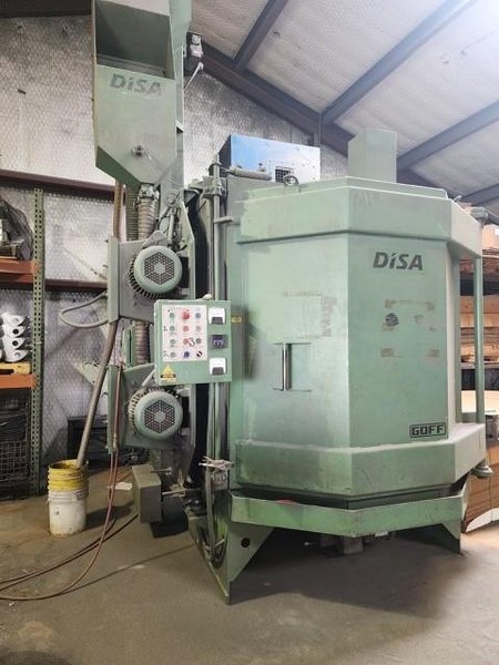 2003 Goff model 60TB 60" tablast cleaning machine s/n 03651-50-6555 with shot return system and dust collector