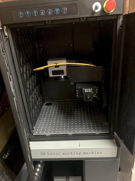 60W Lit Laser 376639-015 4″x4″ 3D Fiber Laser Engraver, 2021 – Fume Extractor
